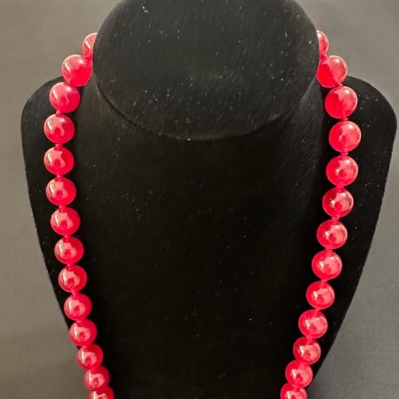 Jewelry - The Loop - Red Chalcedony Bead Necklace